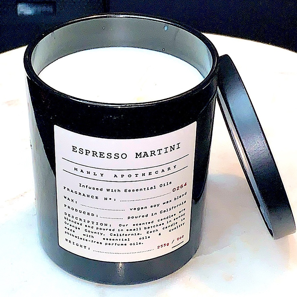 LEOBEN CO CANDLE ESPRESSO MARTINI 1 WICK 9 oz NEW MANLY APOTHECARY VEGAN SOYWAX